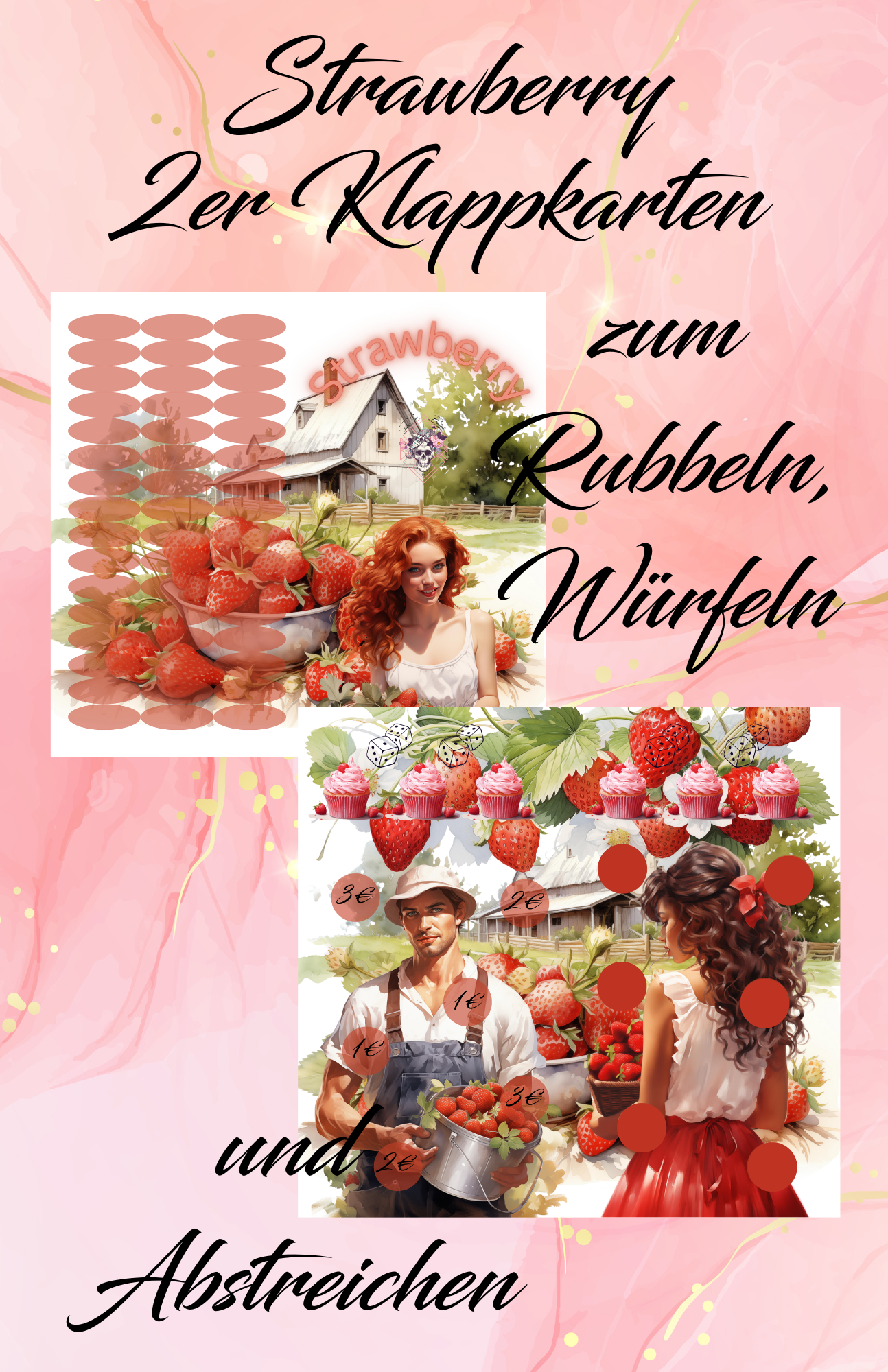 Strawberry 2er Klappkarte Artikelnummer 0065