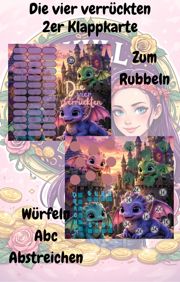 Die vier verrückten 2er Klappkarte ArtNr. 0295
