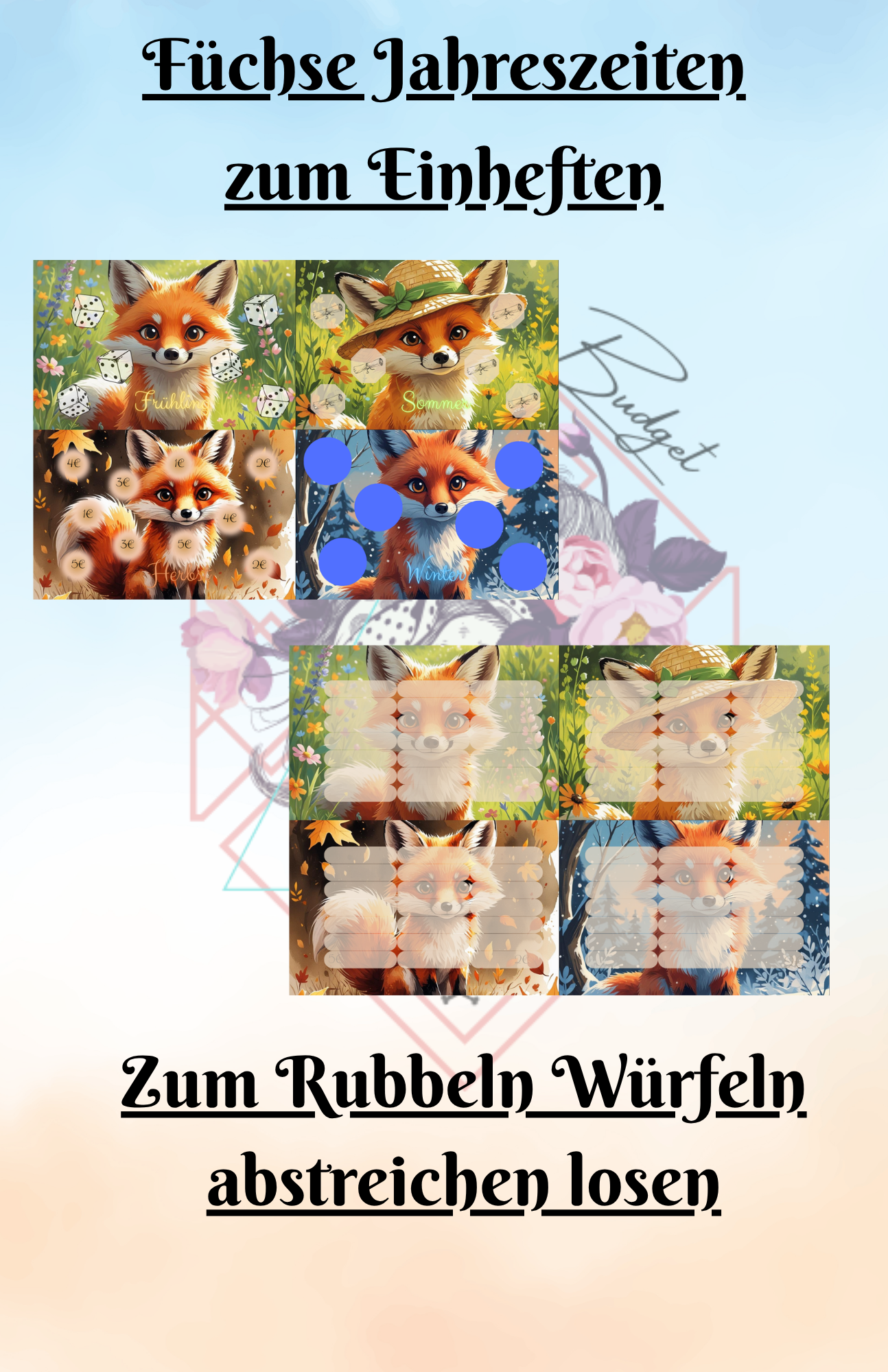 Fuchs Jahreszeiten Einheftchallenge Artikelnummer 0048