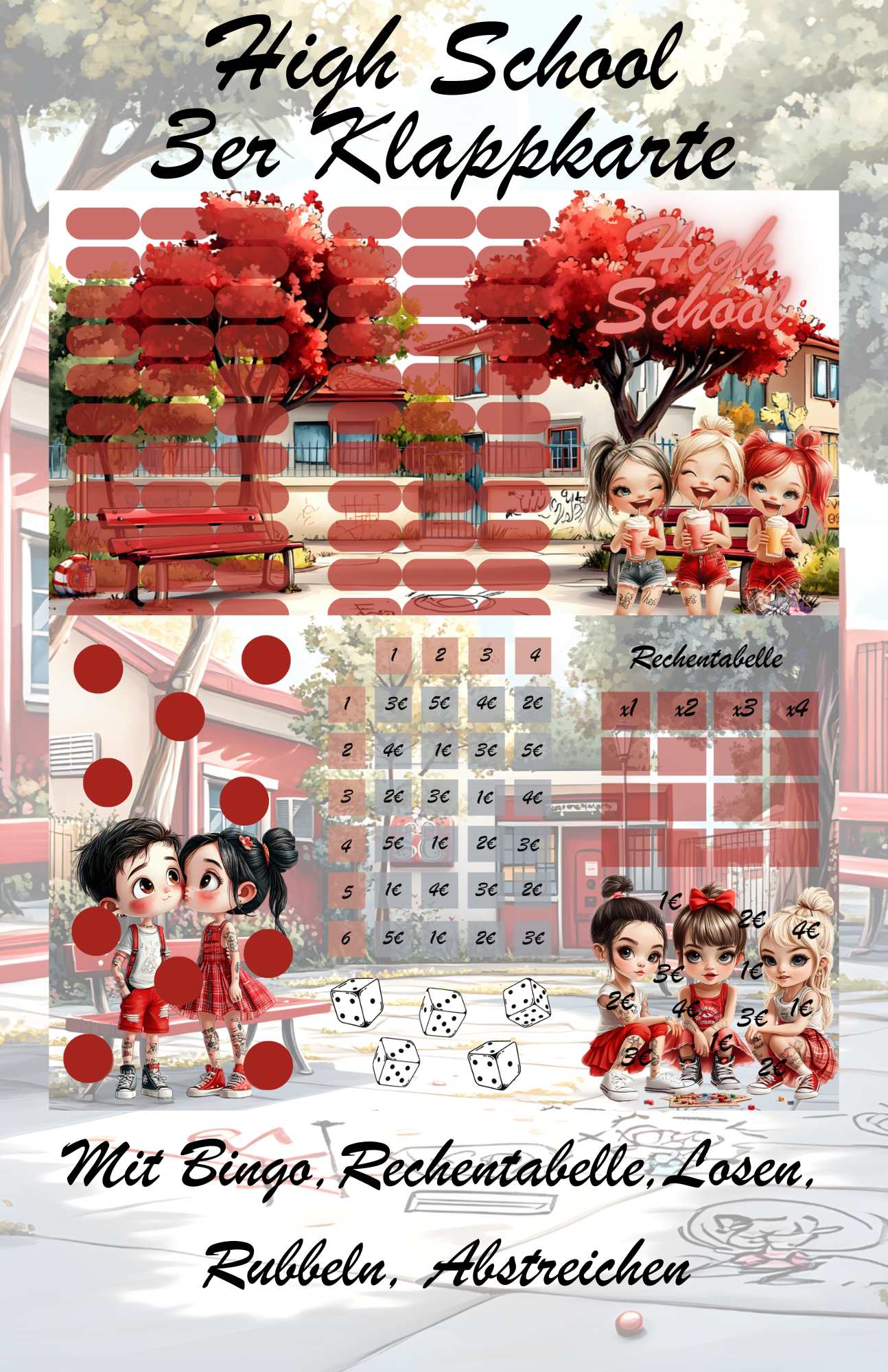 High School 3er Klappkarte Artikelnummer 0008