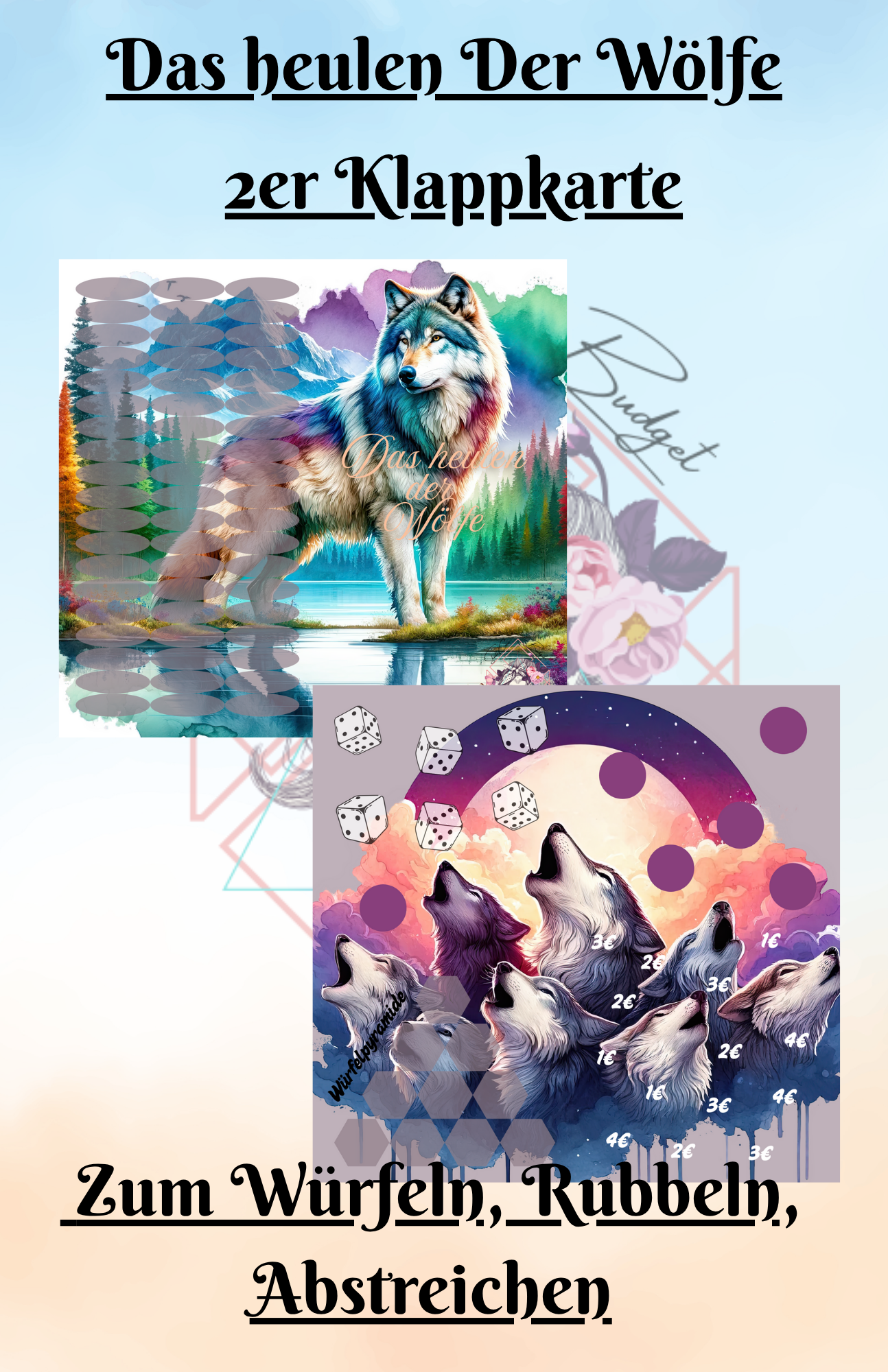 Das heulen der Wölfe 2er Klappkarte Artikelnummer 0049