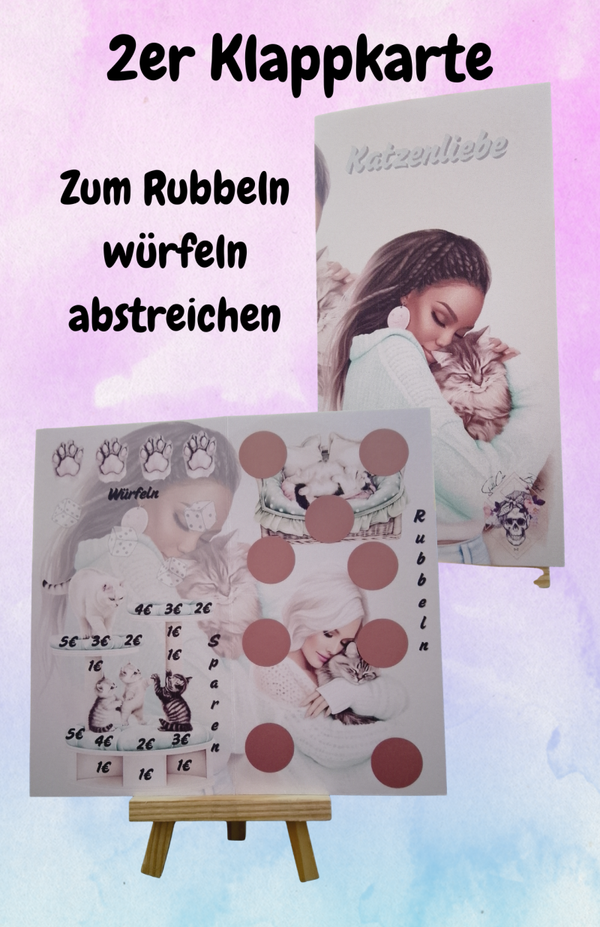 Katzenliebe 2er Klappkarte Artikelnummer 0114