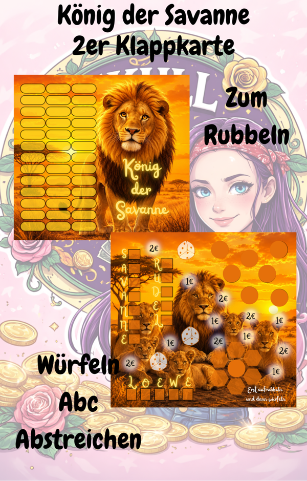 König der Savanne 2er Klappkarte ArtNr. 0296