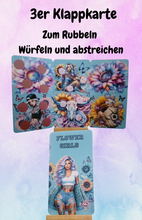 Flower Girls 3er Klappkarte Artikelnummer 0142