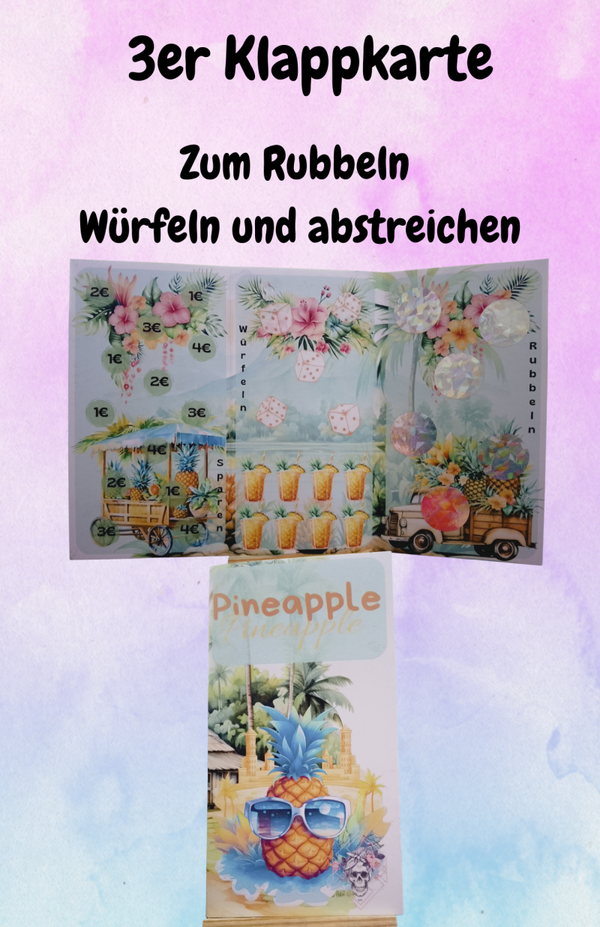 Pineapple 3er Klappkarte Artikelnummer 0145
