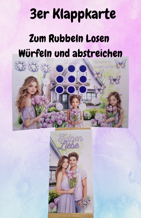 Tulpen Liebe 3er Klappkarte Artikelnummer 0147