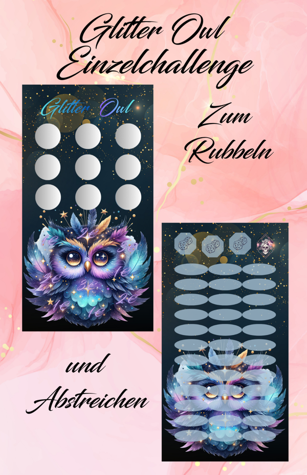 Glitter Owl Einzelchallenge Artikelnummer 0093
