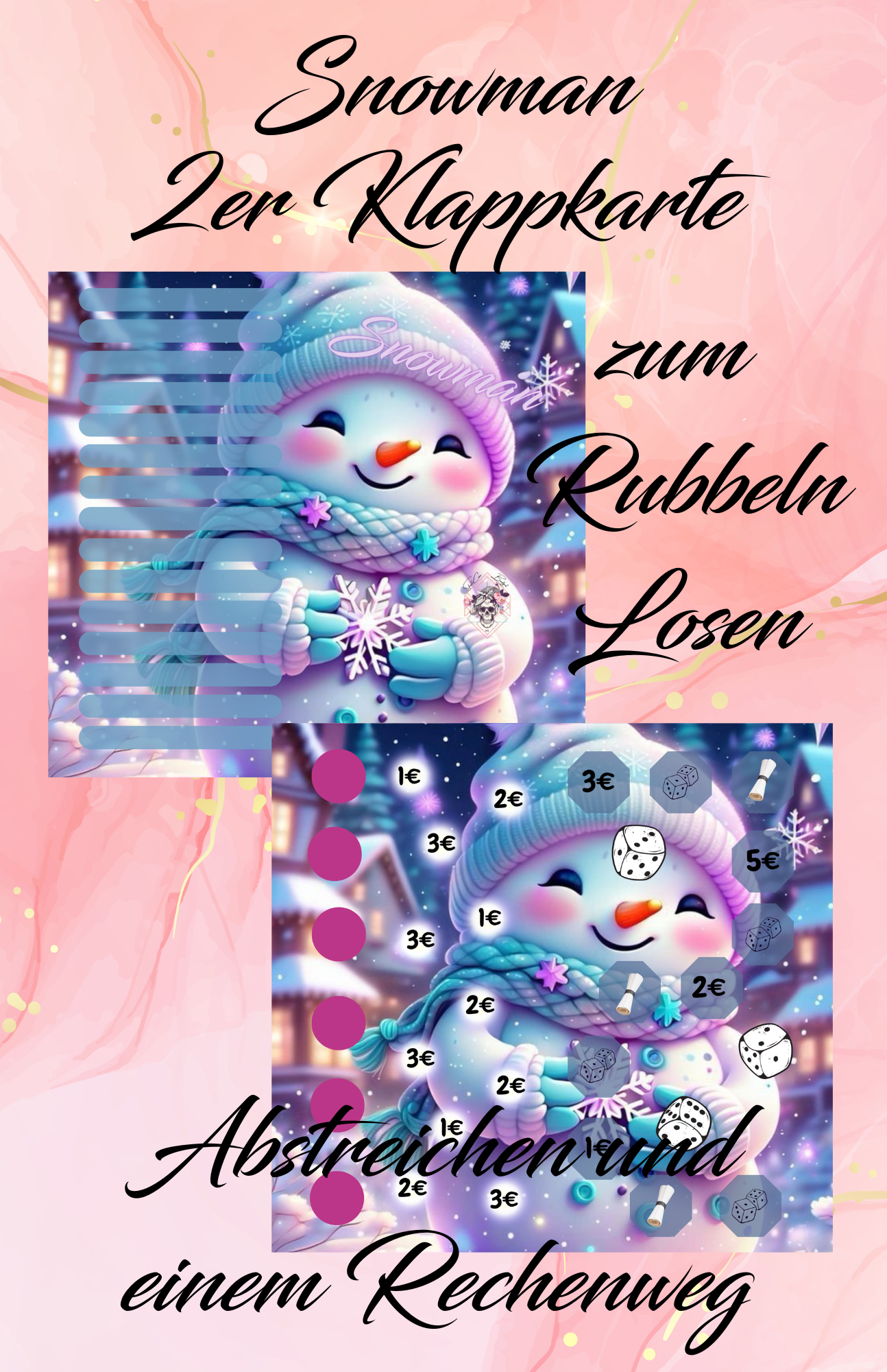 Snowmen 2er Klappkarte Artikelnummer 0074
