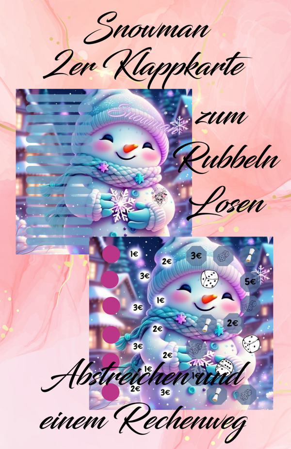 Snowmen 2er Klappkarte Artikelnummer 0074