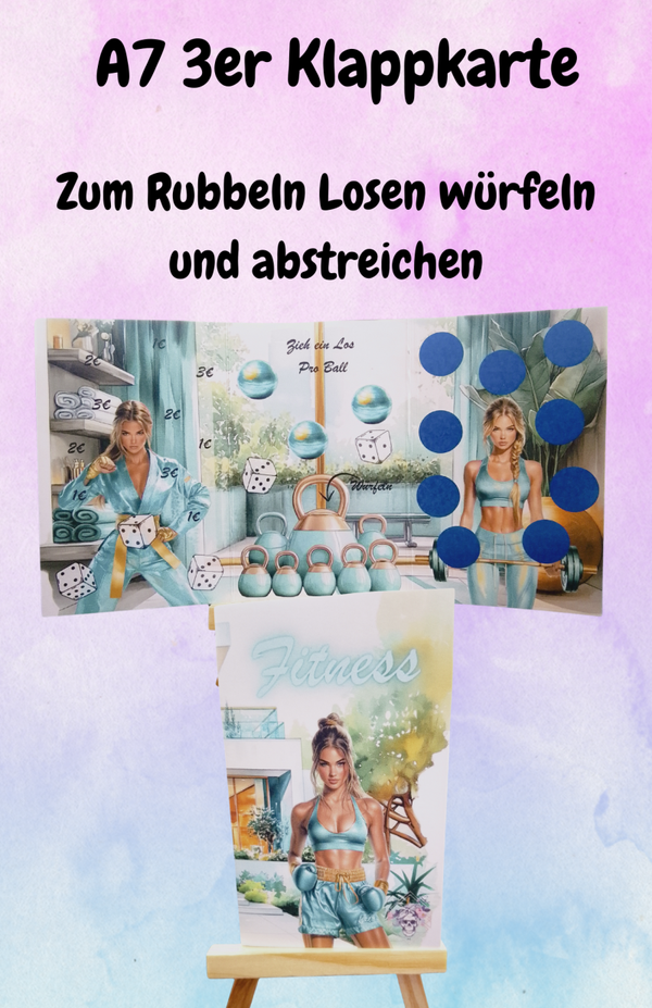 Fitness 3er Klappkarte A7 Artikelnummer 0155