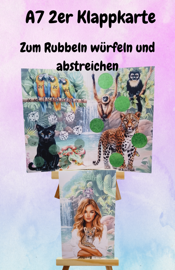 Dschungelfreunde 2er Klappkarte A7 Artikelnummer 0157