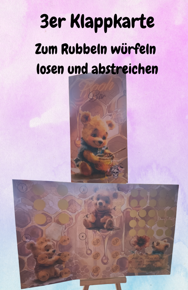 Pooh Bär 3er Klappkarte Artikelnummer 0166