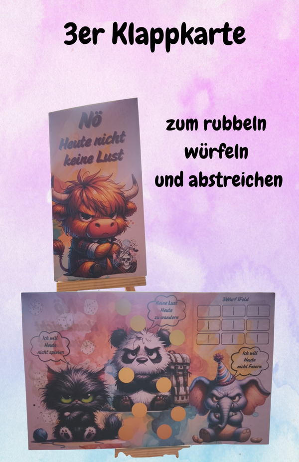 Nö heute nicht keine Lust 3er Klappkarte Artikelnummer 0171