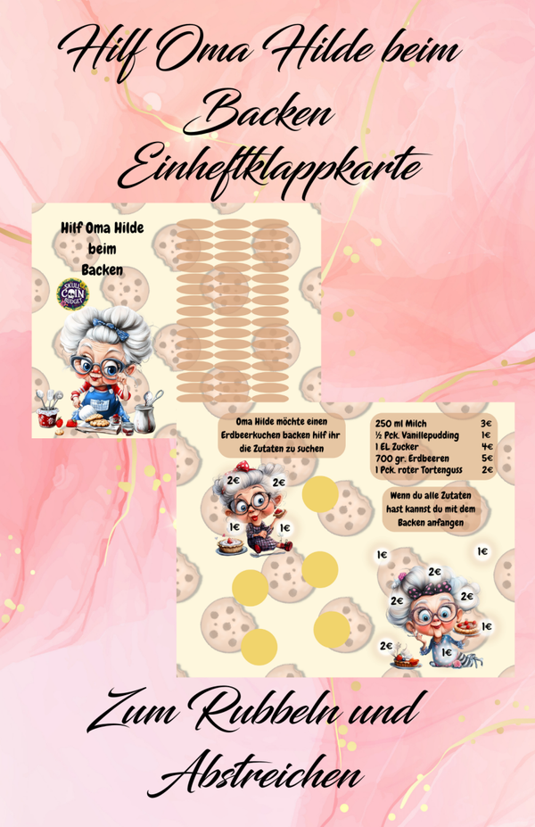 Hilf Oma Hilde beim backen einheftklappkarte Artikelnummer 0104