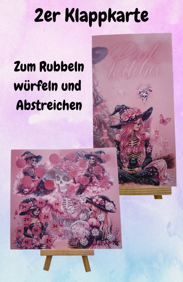 Pink Witches 2er Klappkarte Artikelnummer 0120