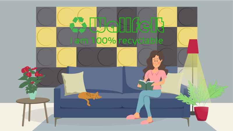 Wallfelt-recyclebaar-vilten wanddecoratie