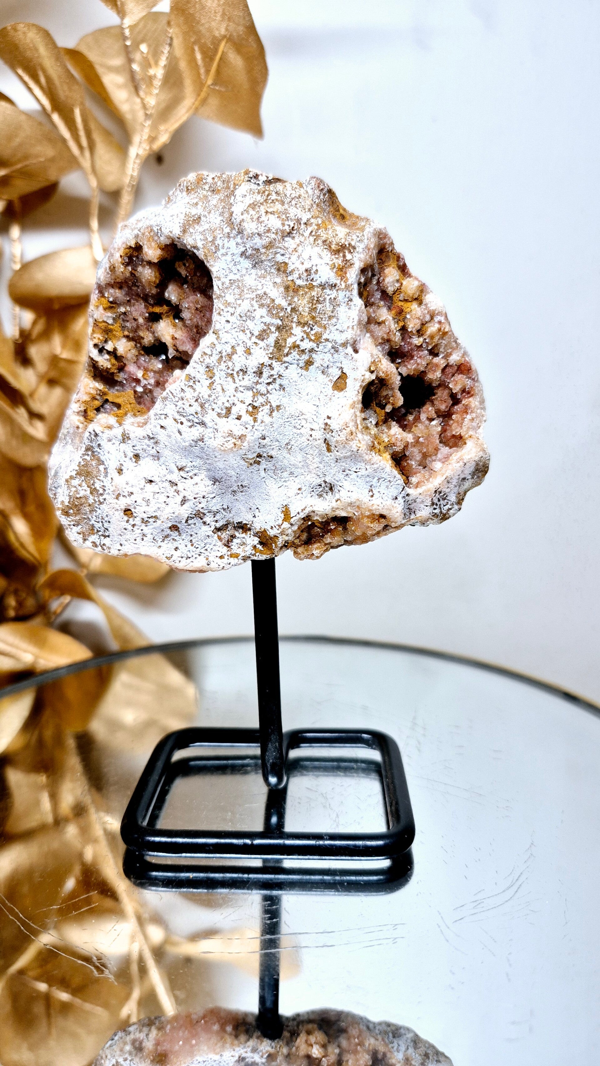 Roze Amethist op pin F27