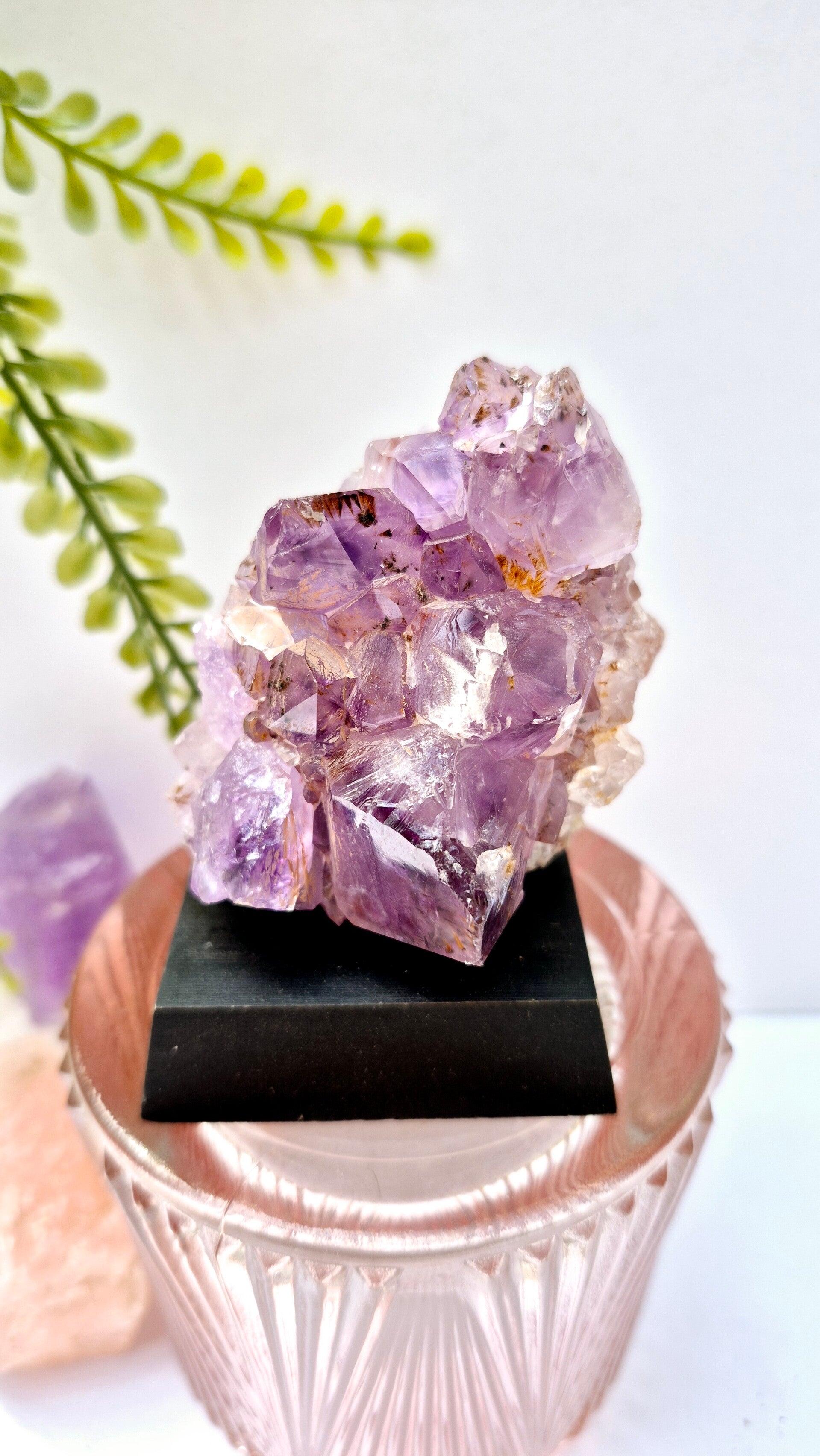 Amethist cluster op vaste voet #6