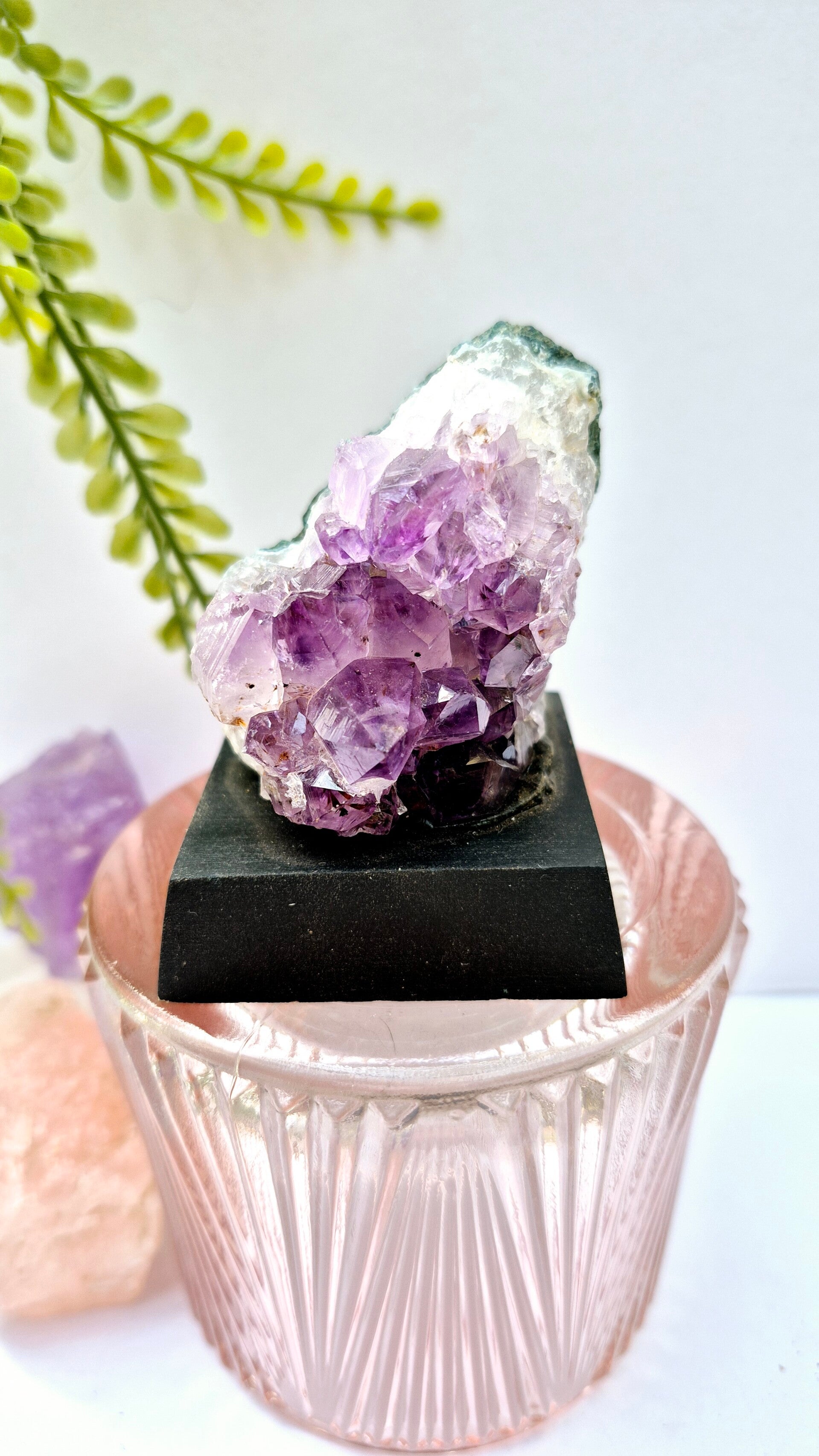 Amethist cluster op vaste voet #7