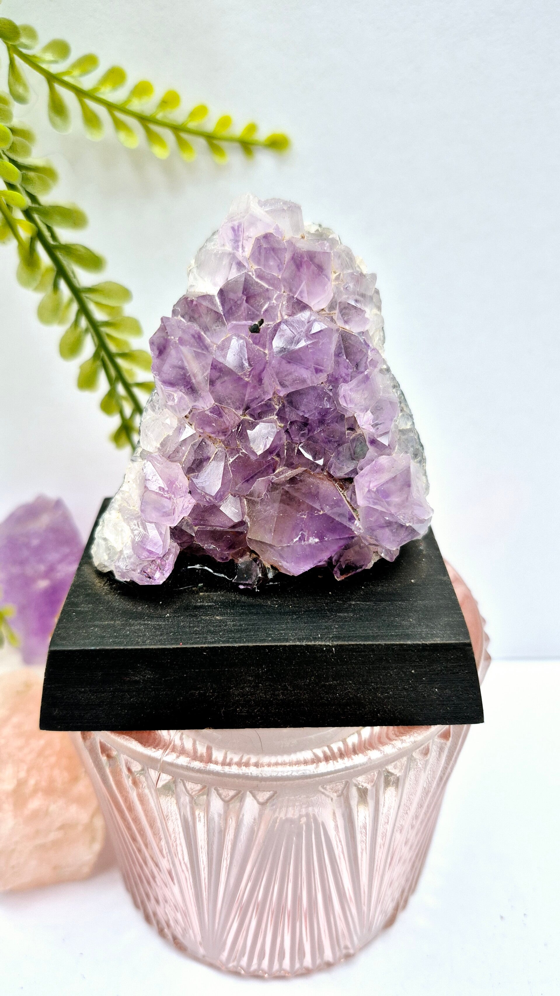 Amethist cluster op vaste voet #9