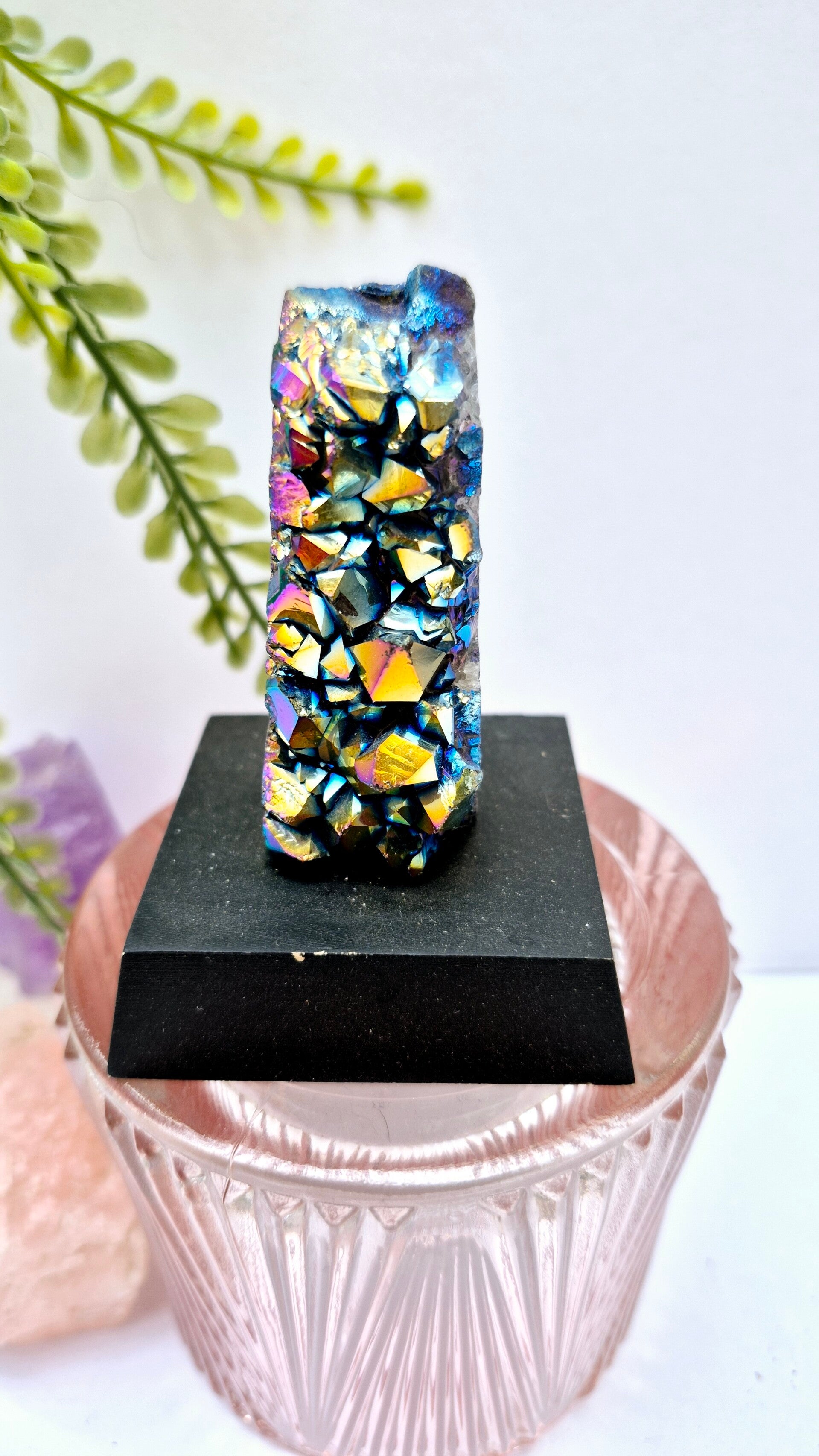 Amethist Titanium Aura cluster 03