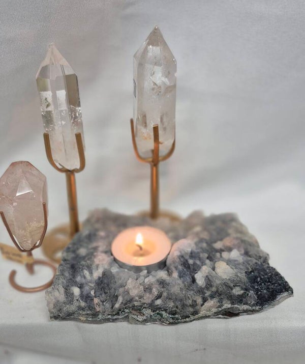 Flower Amethist waxine houder F19