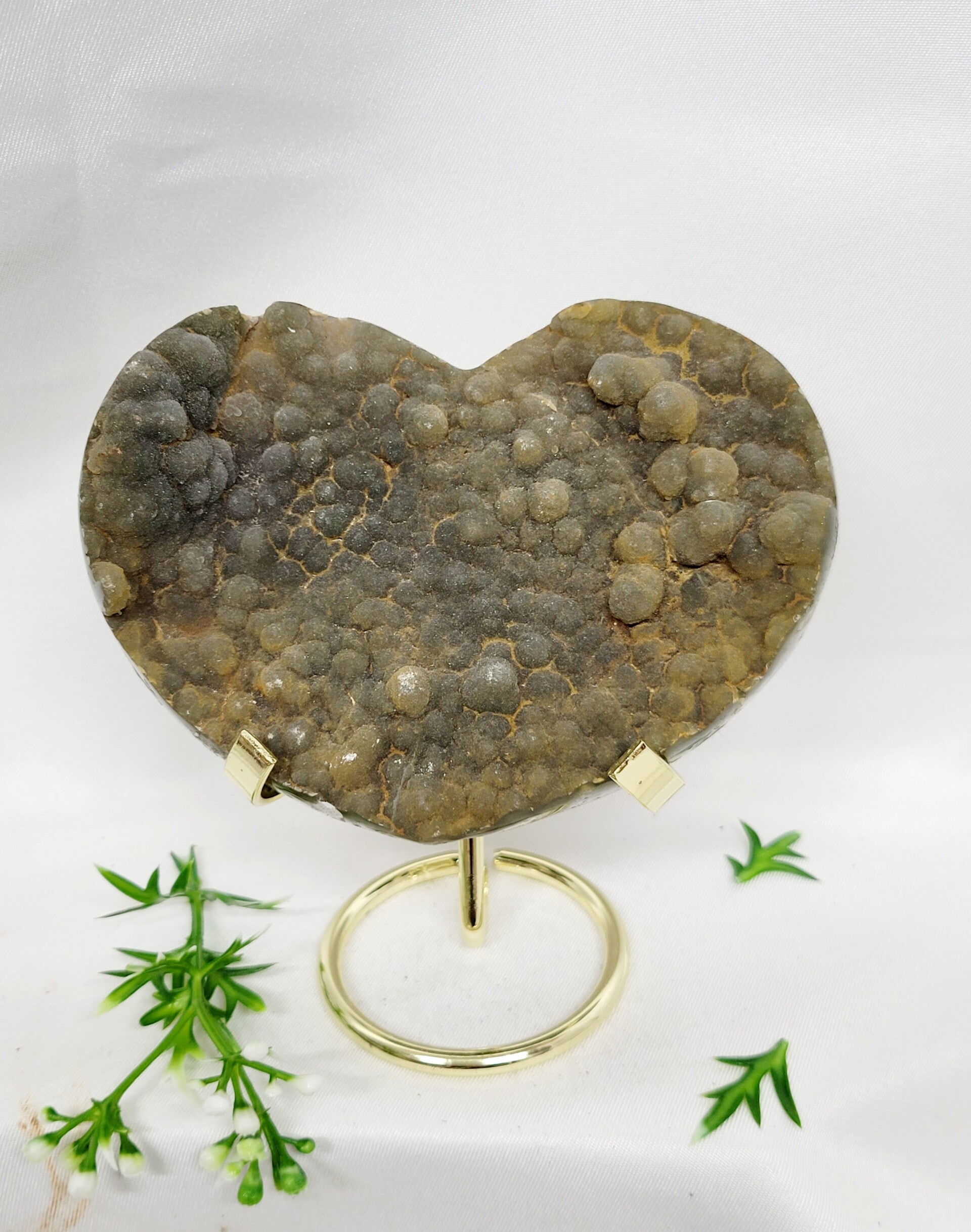 Groene Amethist hart op standaard F16