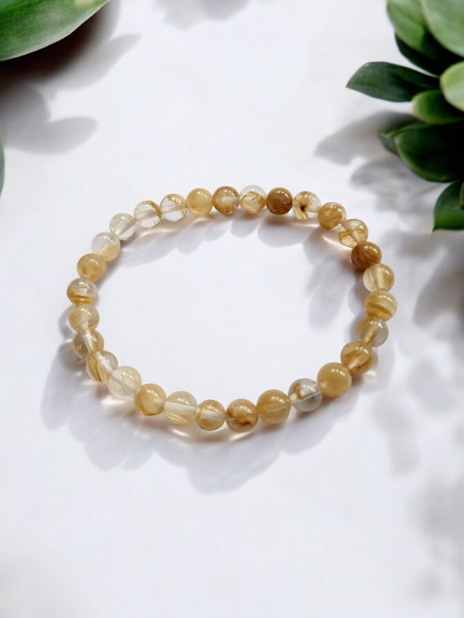 Armbandje Citrien 6 mm