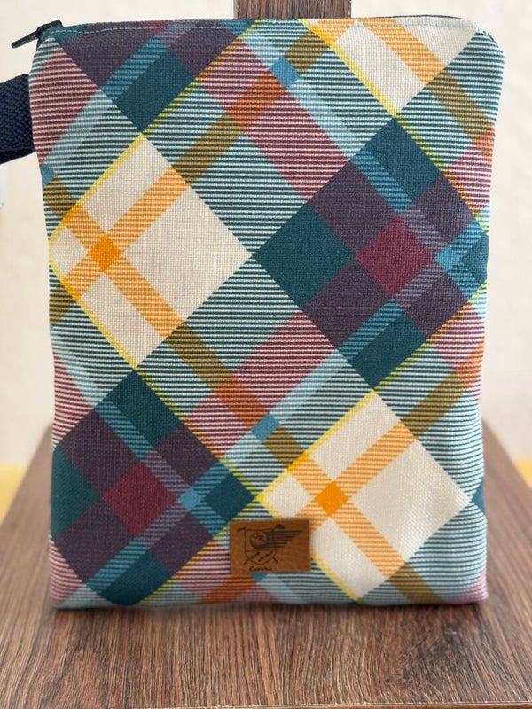 6163 - Tasche "Schottenkaro blau/lila/orange" (groß)