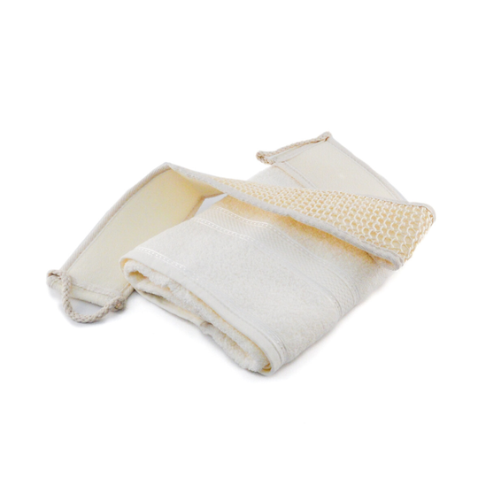 Luxe handdoek met massageband