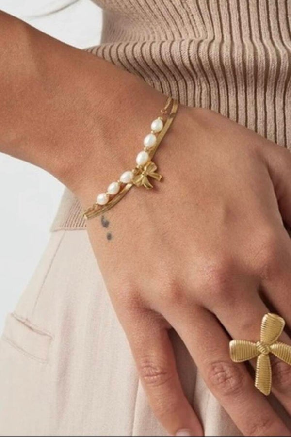 Pearl Bow Bracelet