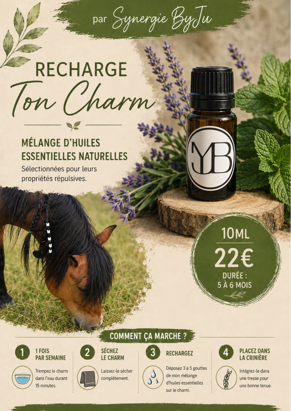 Recharge charm répulsif & anti-tiques Chevaux