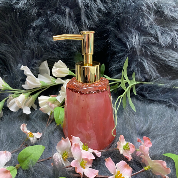 Handgefertigter Seifenspender Rosé gold Typ 2