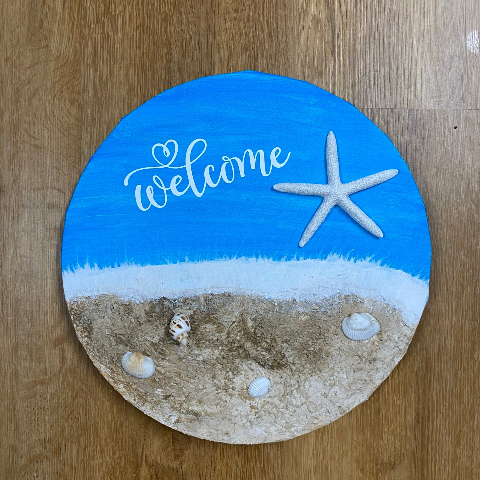 "Welcome Ocean Breeze" Handgemaltes Unikat auf Leinwand
