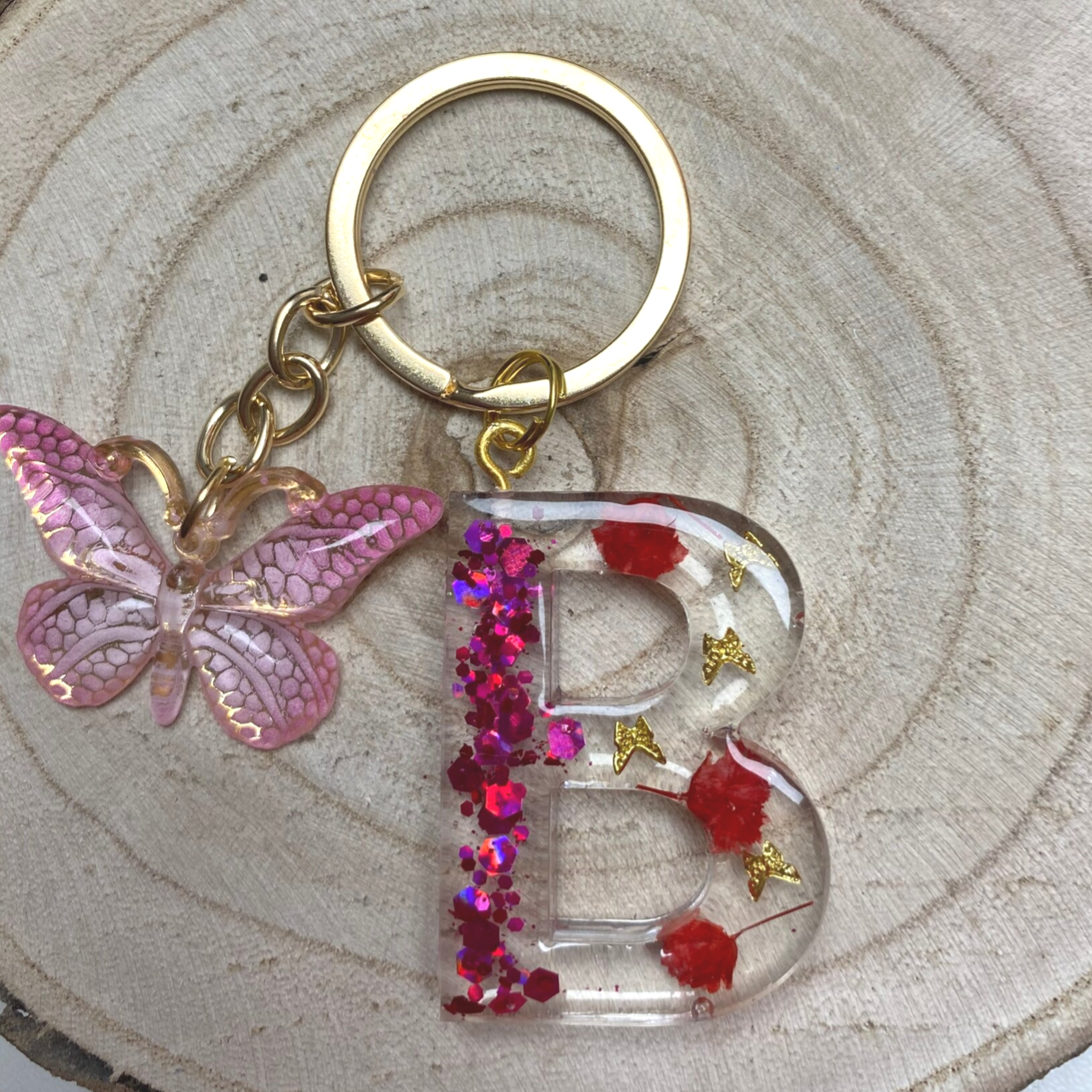 Handgemachte Schlüsselanhänger mit Schmetterling