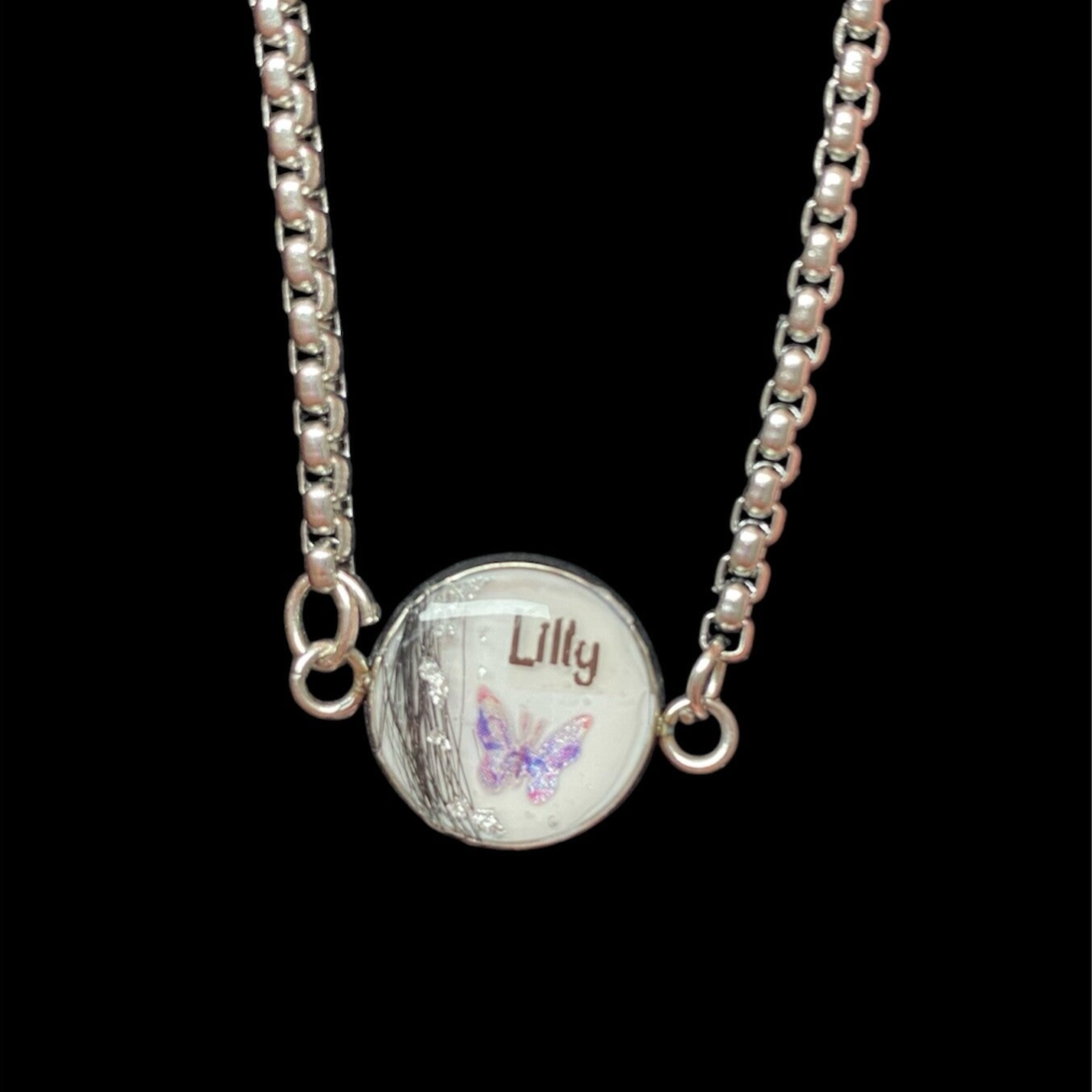 Armband mit Fell Schmetterling