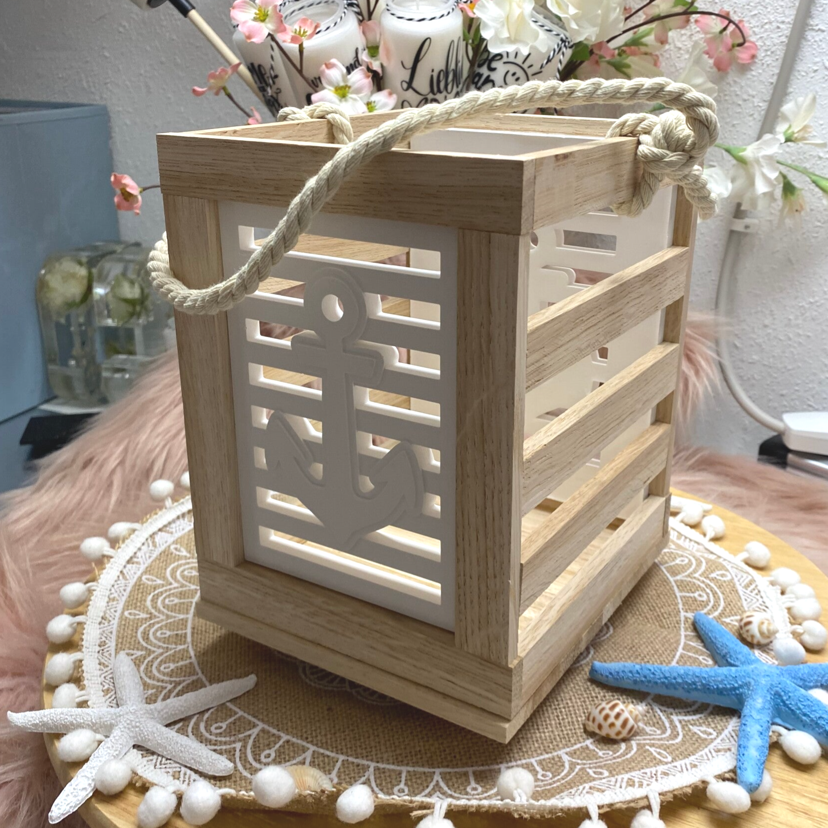 Boho Meer Laterne handgefertigt