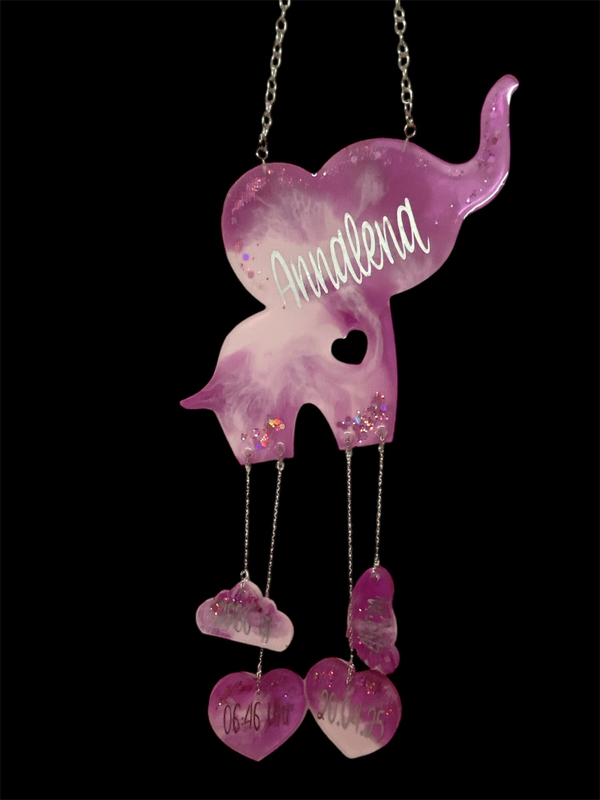 Baby Mobile Elefant personalisierbar