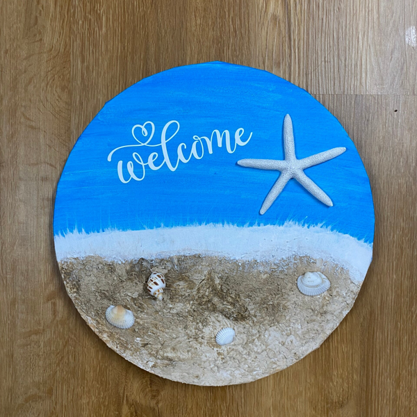 "Welcome Ocean Breeze" Handgemaltes Unikat auf Leinwand