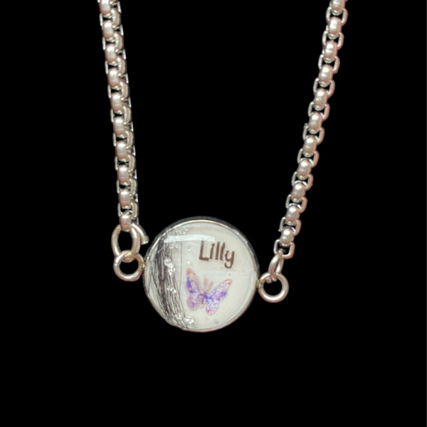 Armband mit Fell Schmetterling