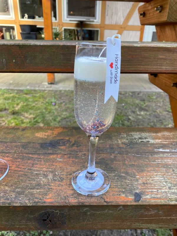 Edle Champagner Kerze