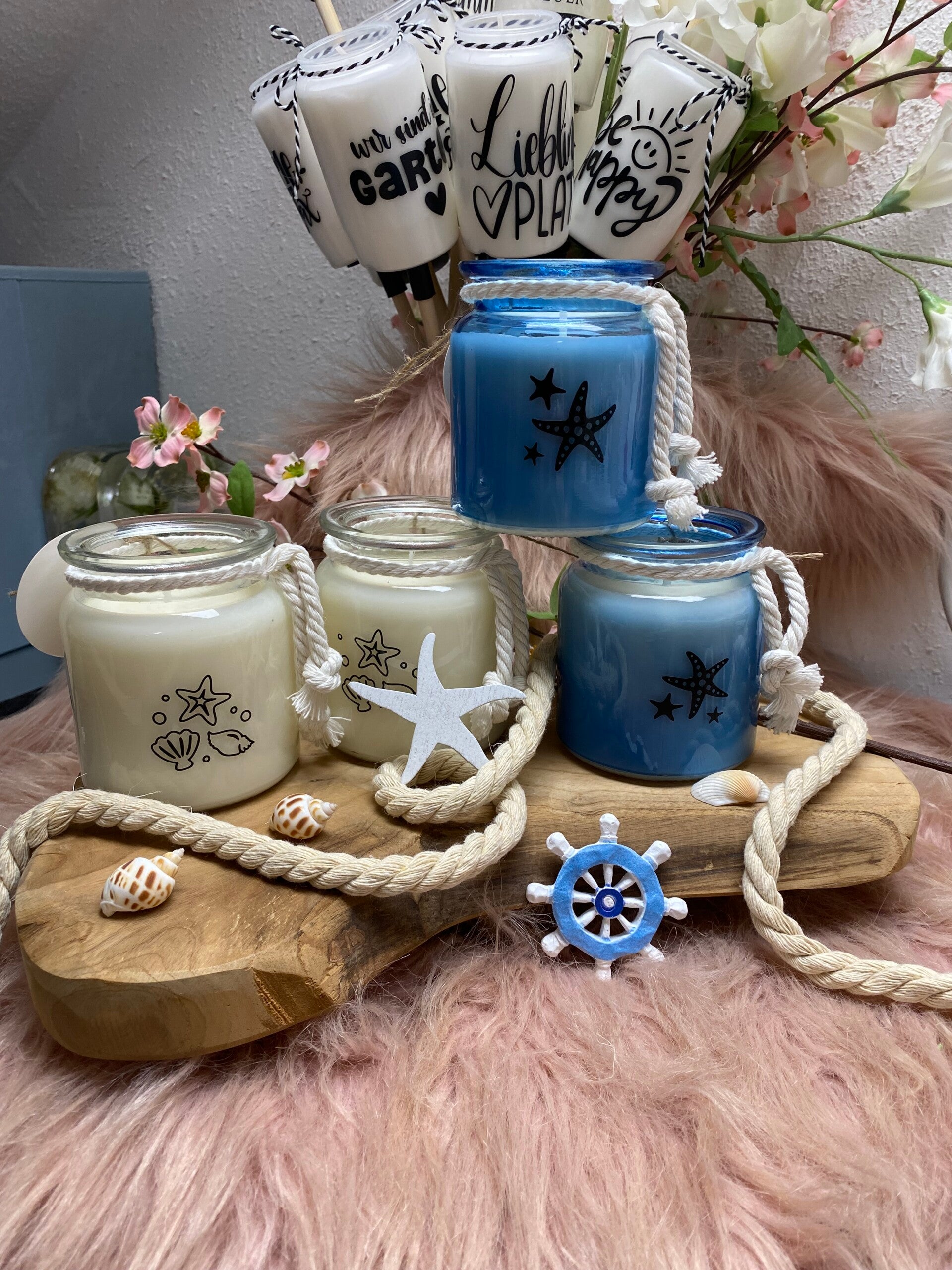 Himmlisch duftende maritime Kerzen handgemacht