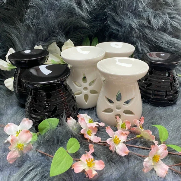 Kleine Duftlampe weiß zum Wachsschmelzen