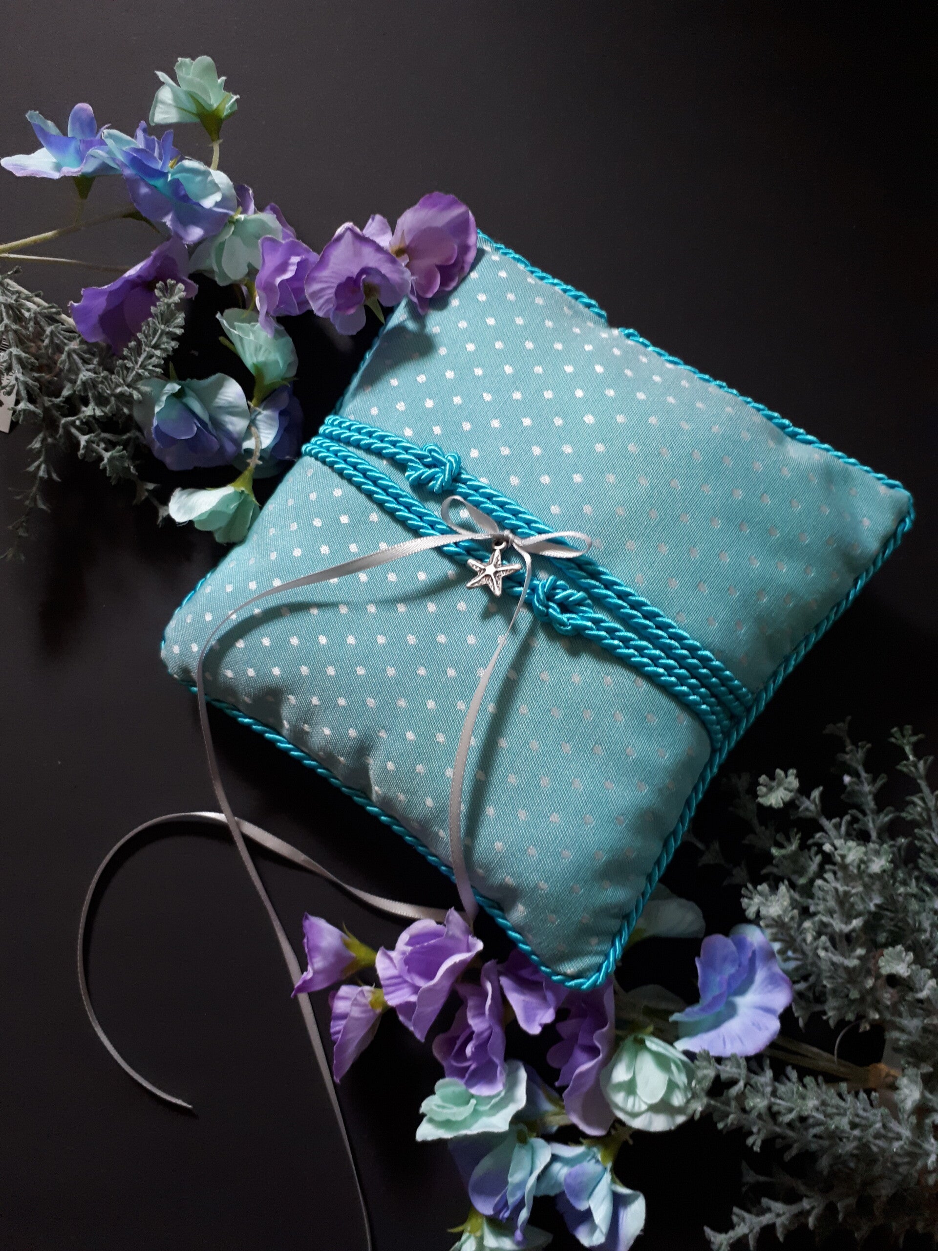 Ringkissen Maritim Türkisblau