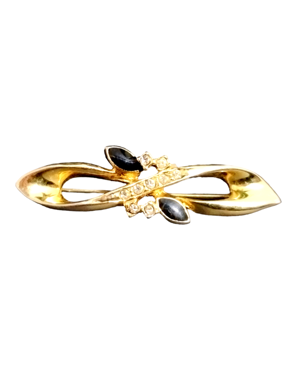 Vintage broche métal doré