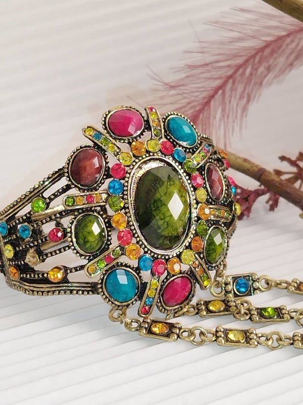 Bracelet bague femme chaîne à main