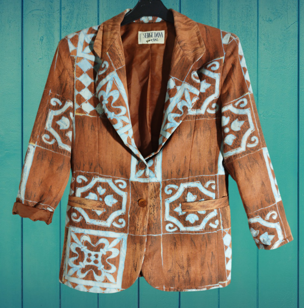 Blazer  vintage imprimé des années 80 Dana by Artal Femme