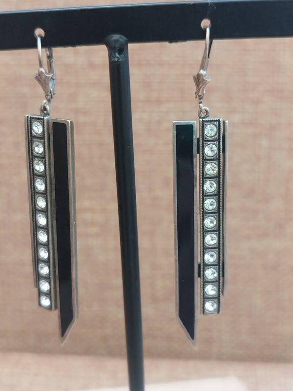 Boucles d'oreilles vintage argent massif 925