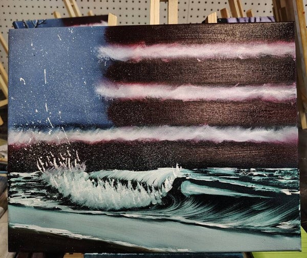 Flag seascape 11x14