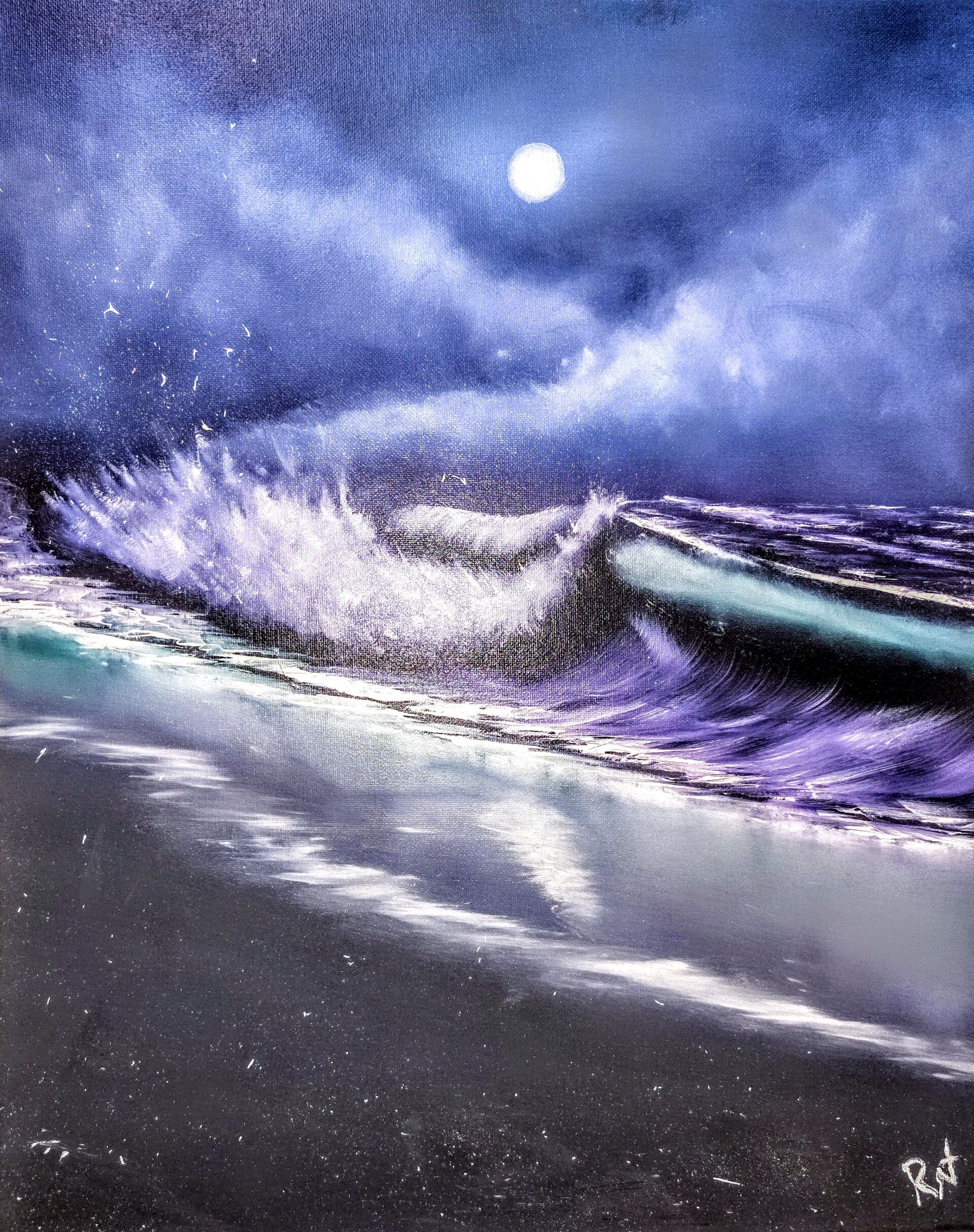 Midnight Wave 16x20 in gallery display